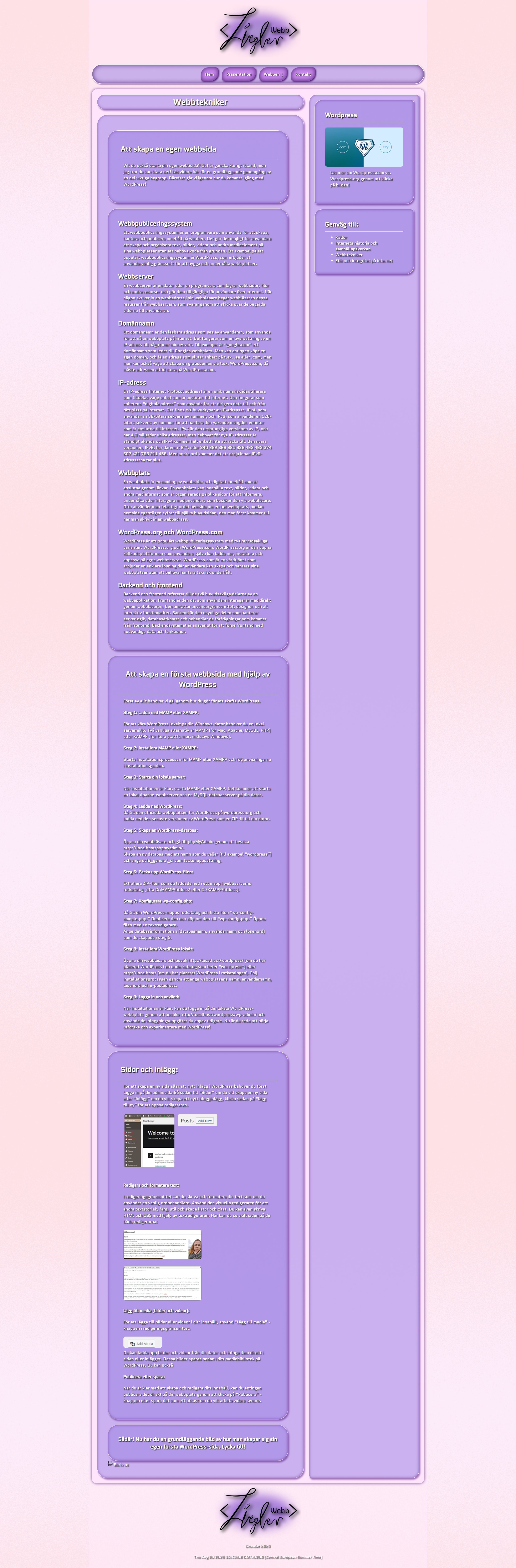 Wordpresstema 1 Screenshot